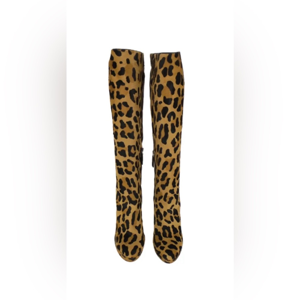 Vintage PRADA Leopard Print Boots - Pony hair - Size 37